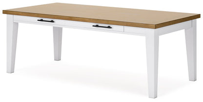 Ashbryn Dining Table with Functional Drawers