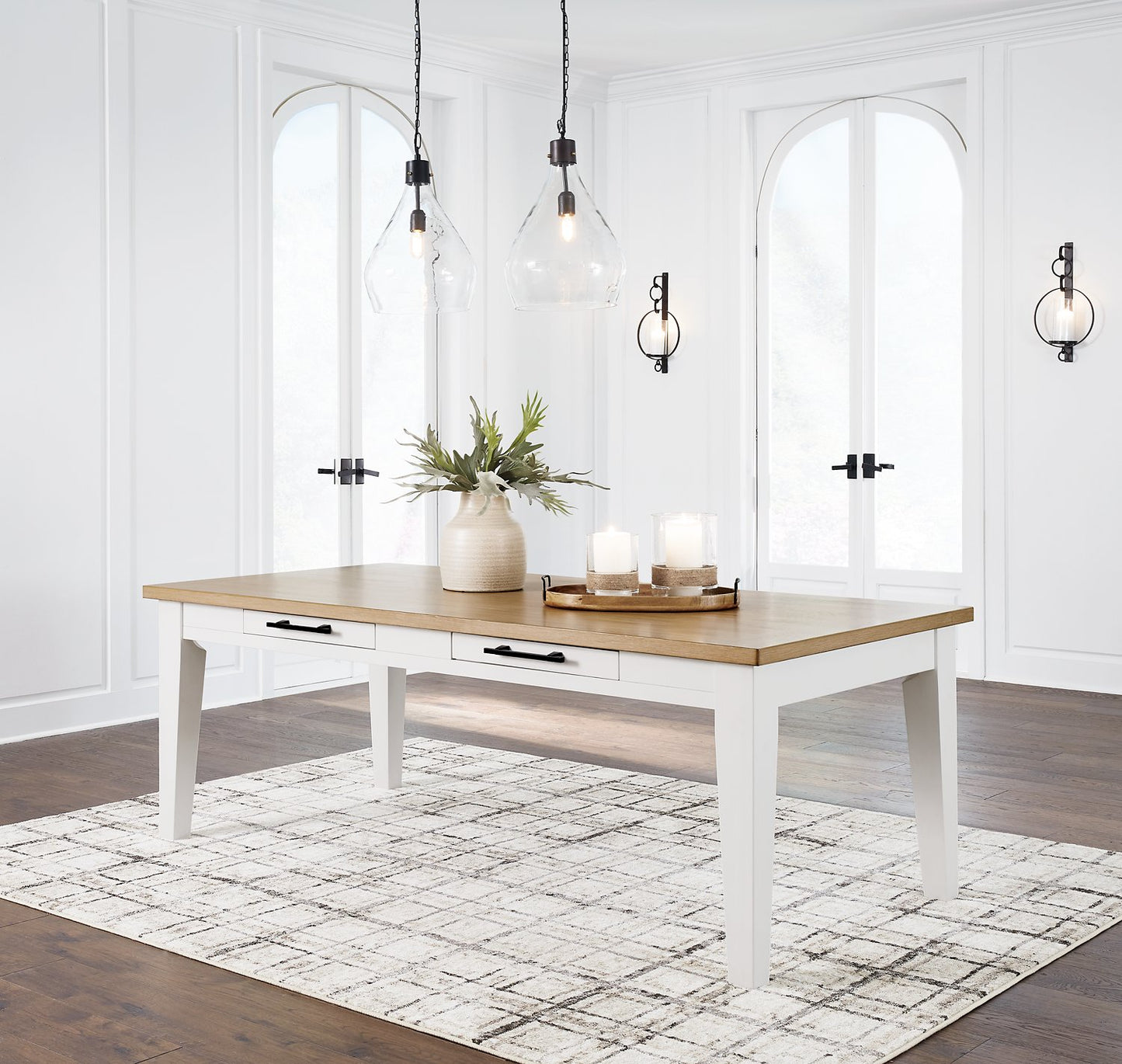 Ashbryn Dining Table with Functional Drawers