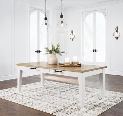 Ashbryn Dining Table with Functional Drawers