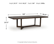 Kendamor RECT Dining Room EXT Table