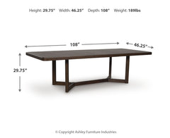 Kendamor RECT Dining Room EXT Table