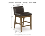 Cabalynn Counter Height Dining Table and 6 Barstools