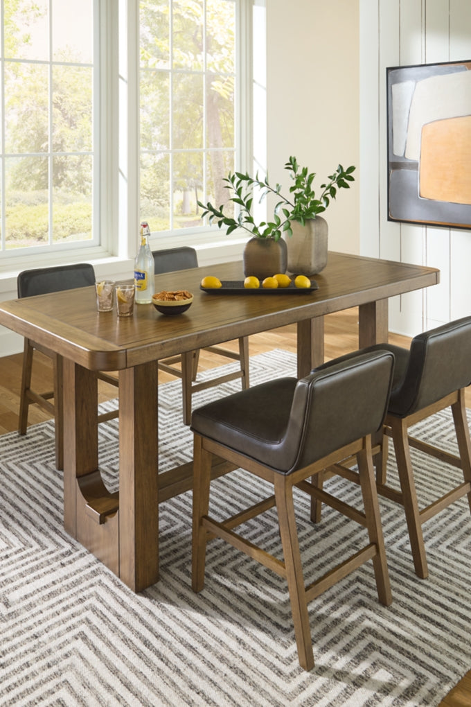 Cabalynn Counter Height Dining Table and 4 Barstools