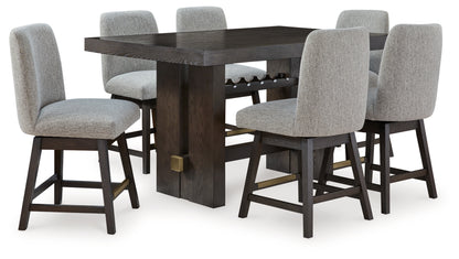 Burkhaus Counter Height Dining Table and 6 Barstools