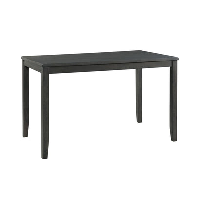 Alex Grey 60" 7 PC Counter Set (Grey Table with Black PU Seat)