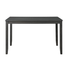 Alex Grey 60" 7 PC Counter Set (Grey Table with Black PU Seat)