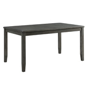 Alex Grey 60" 7 PC Dining Set (Grey Table with Black PU Seat)