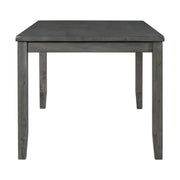 Alex Grey 60" 7 PC Dining Set (Grey Table with Black PU Seat)