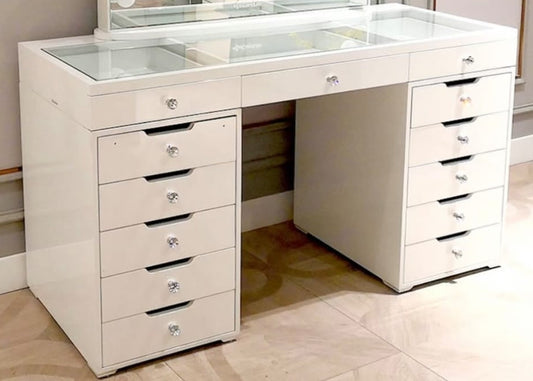 White Vanity Top & Columns Kit