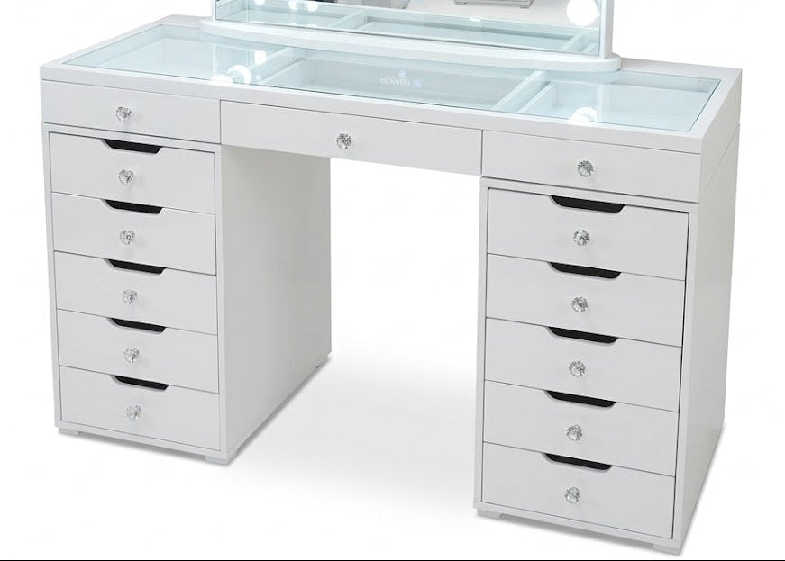 White Vanity Top & Columns Kit