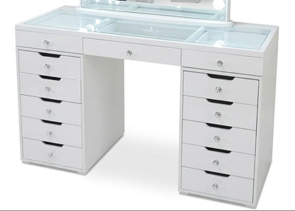 White Vanity Top & Columns Kit