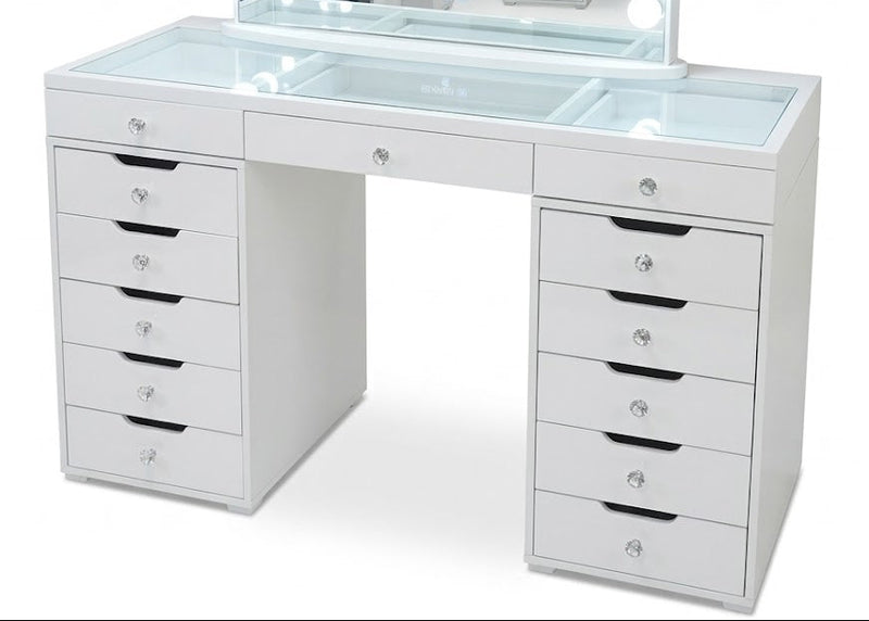 White Vanity Top & Columns Kit