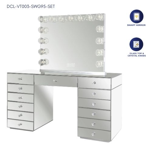 Sofia Vanity w/ Mirror Silver