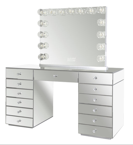 Sofia Vanity w/ Mirror Silver