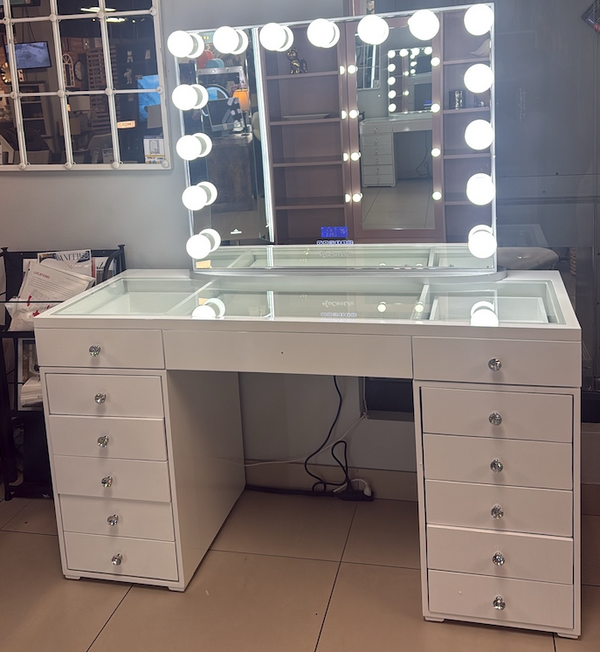 Sofia Silver Vanity with Mirror