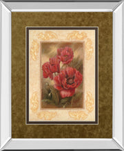 Mirrored Frame Daphne'S Poppies By Vivian Flasch
