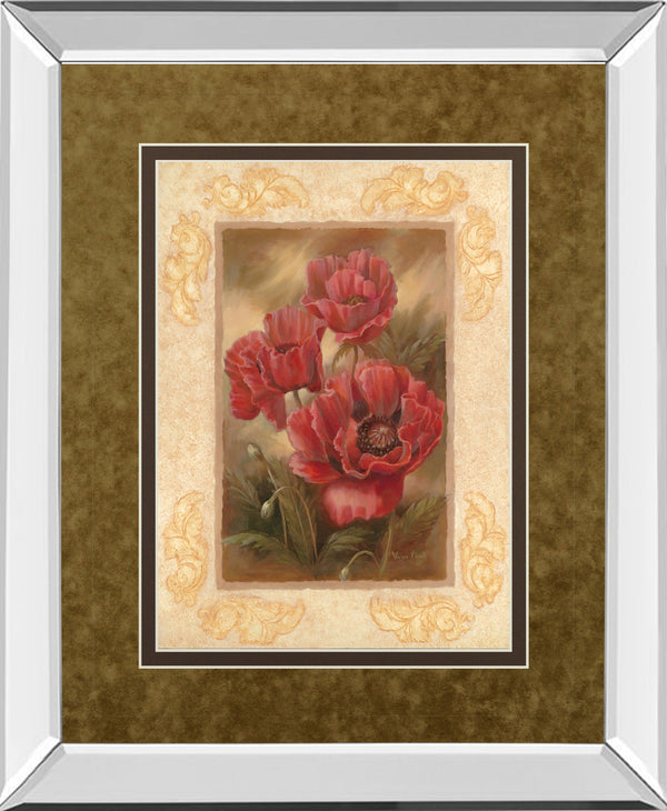 Mirrored Frame Daphne'S Poppies By Vivian Flasch