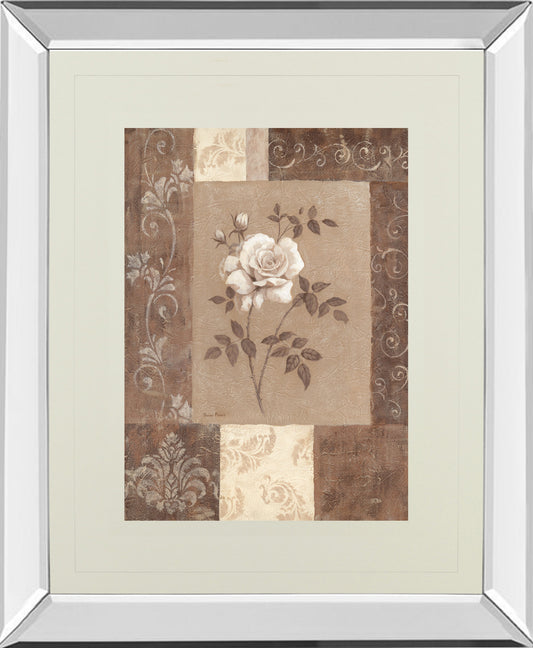 Mirrored Frame Single Rose By Vivian Flasch