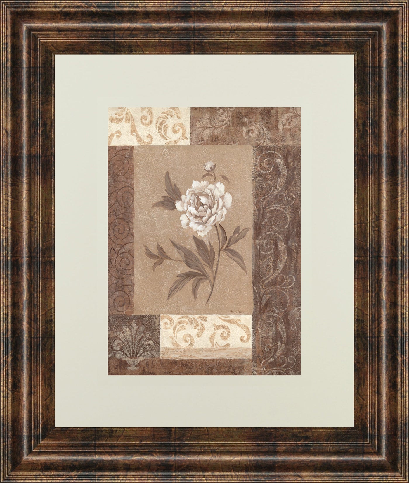 Single Peony By Vivian Flasch