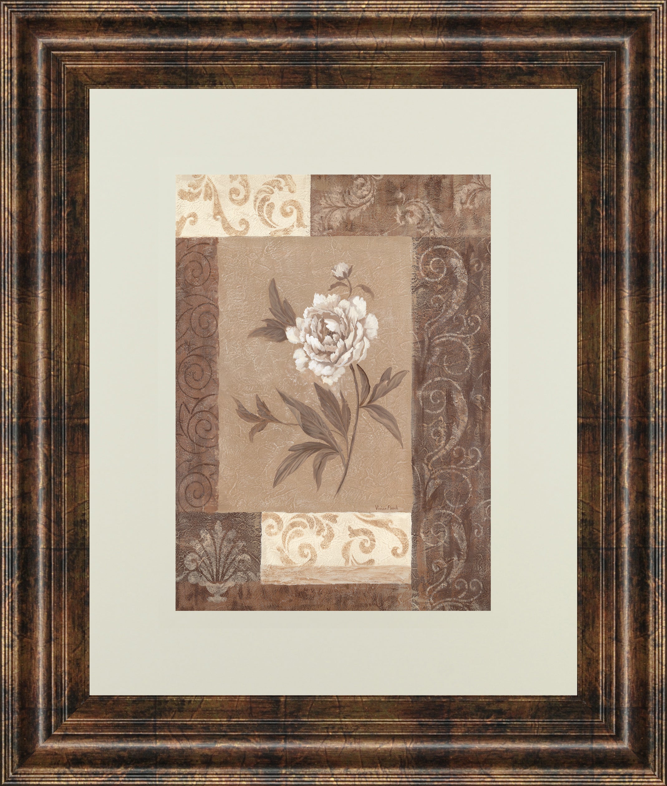 Single Peony By Vivian Flasch