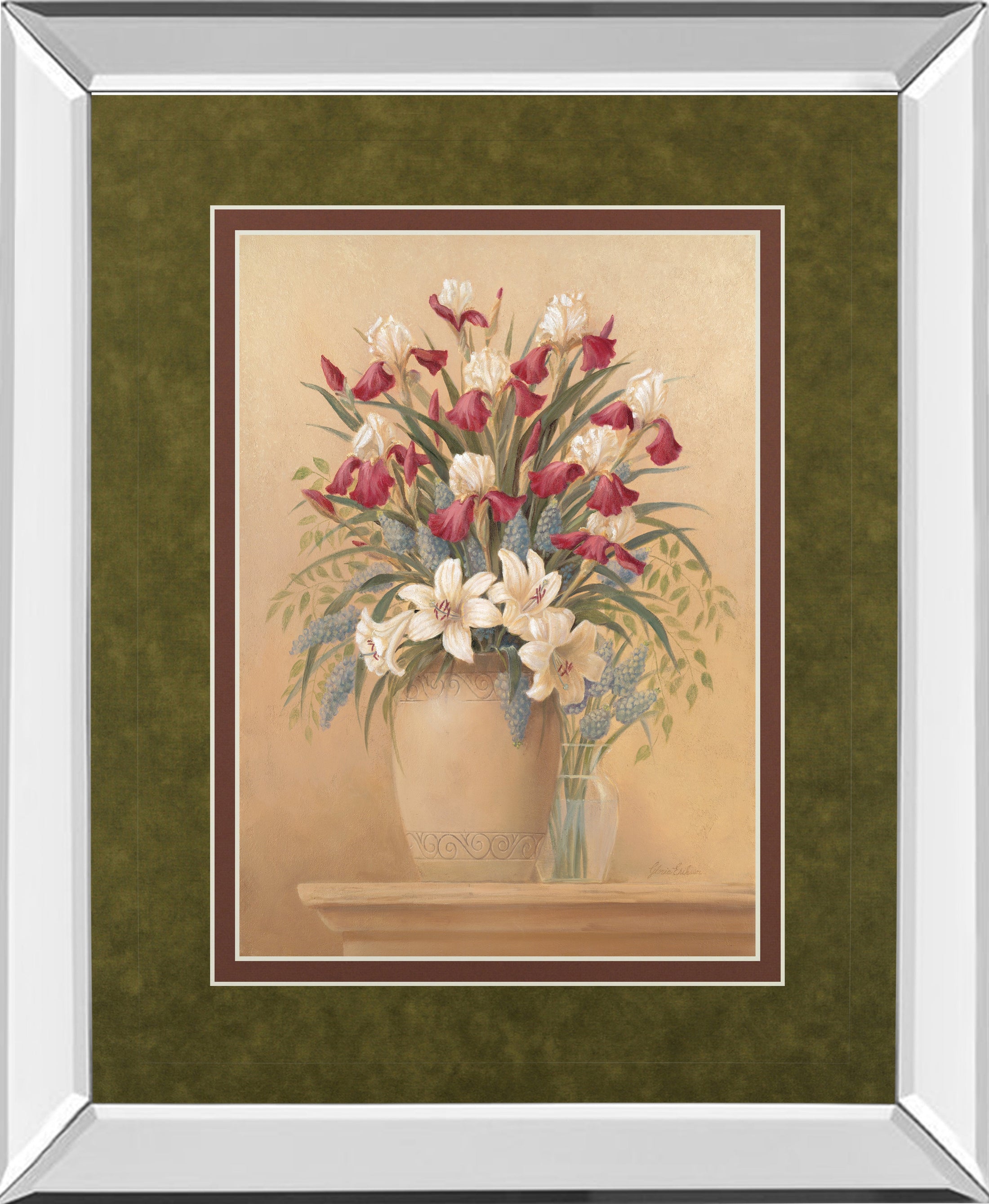 Mirrored Frame Classic Petal II By Gloria Eriksen