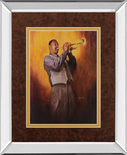 Mirrored Frame Trumpet Man By Delancy