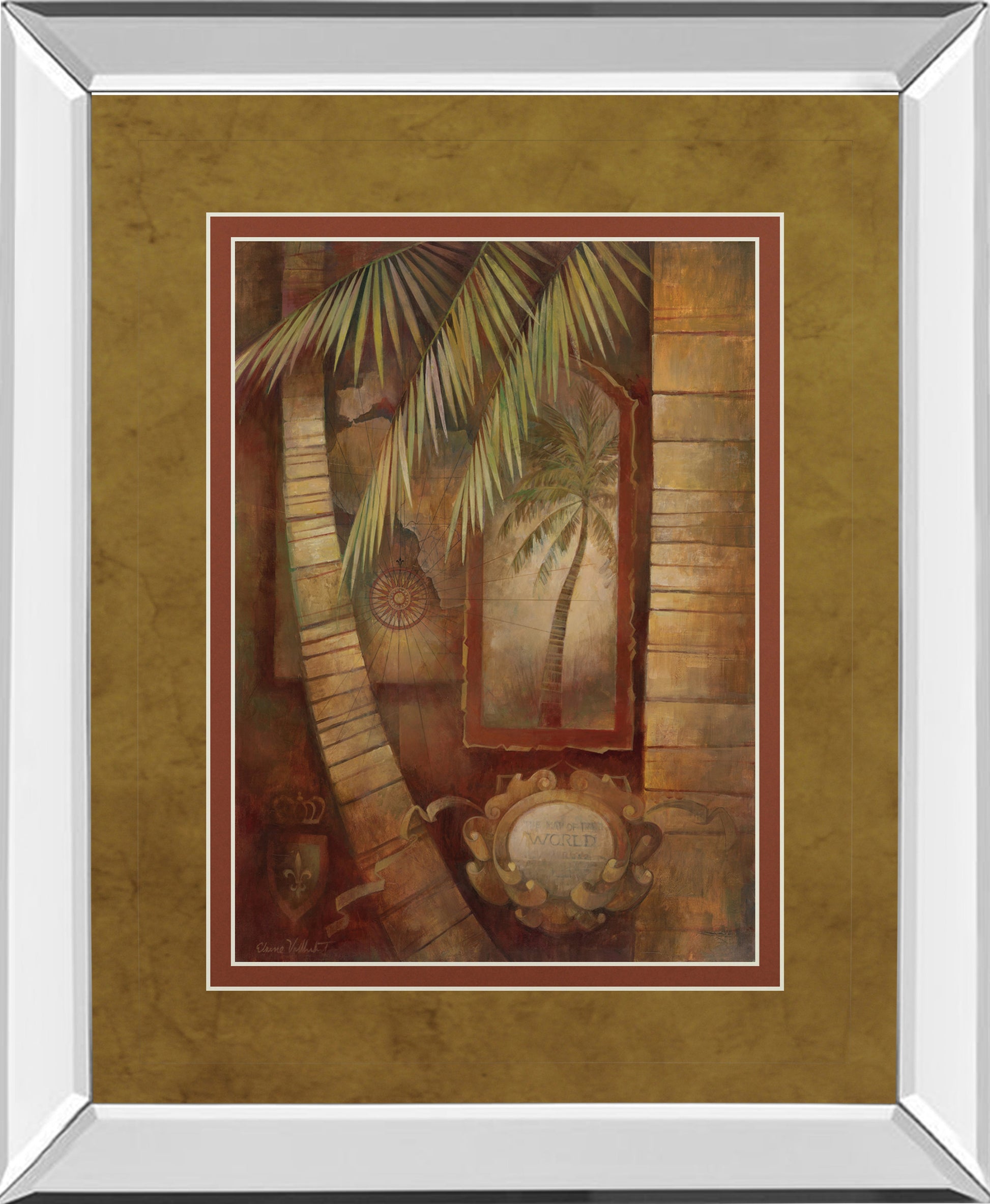 Mirrored Frame Global Winds II By Eliane Volherbst-Lane