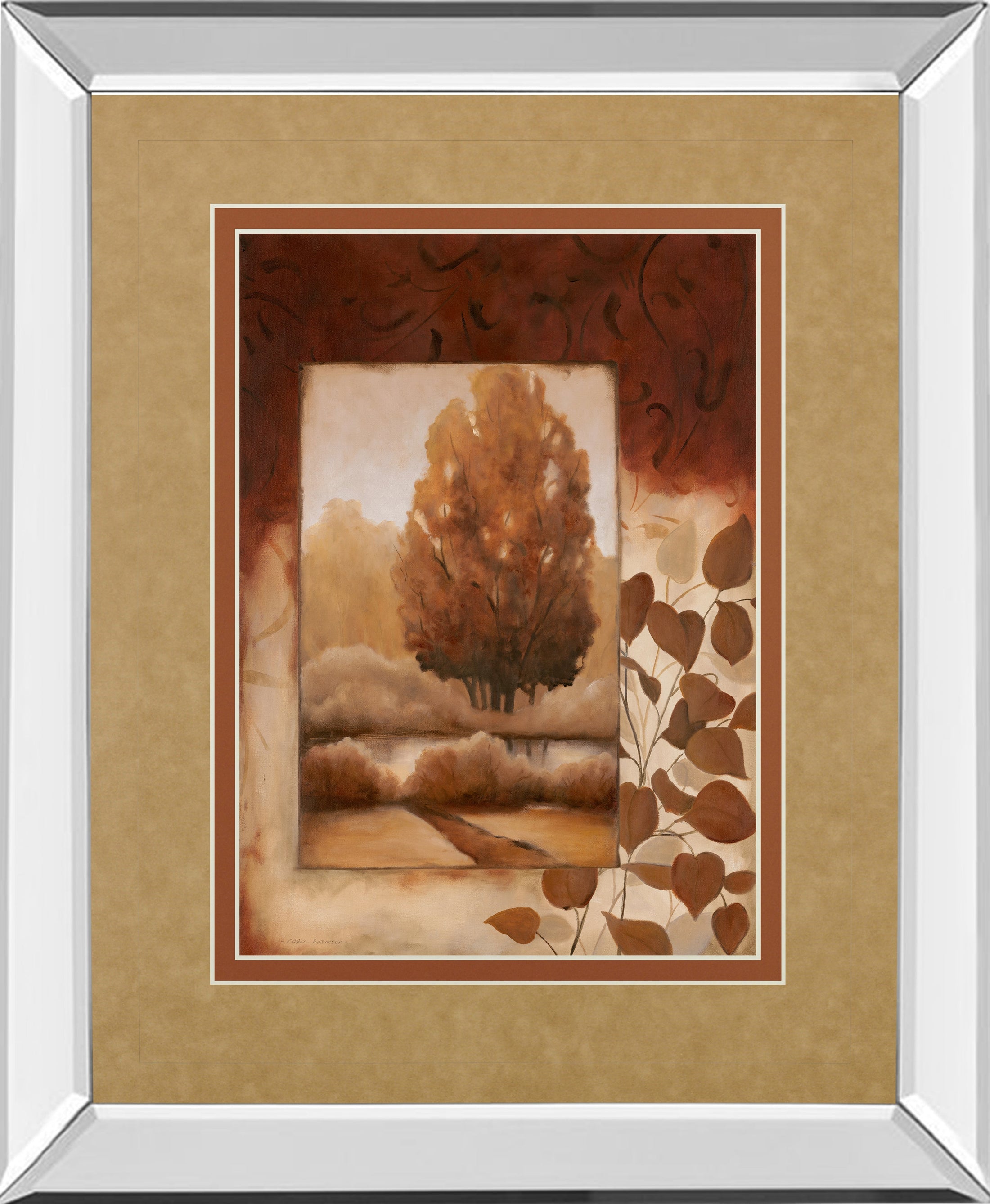 Mirrored Frame Fall Vignette II By Carol Robinson