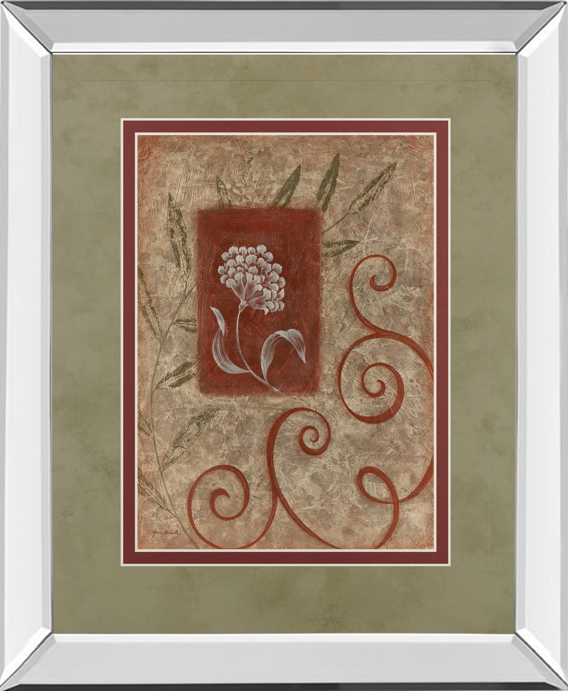 Mirrored Frame Florescence I By Jane Carroll