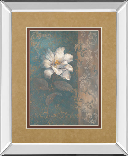 Mirrored Frame Floral Trans I By Vivian Flasch