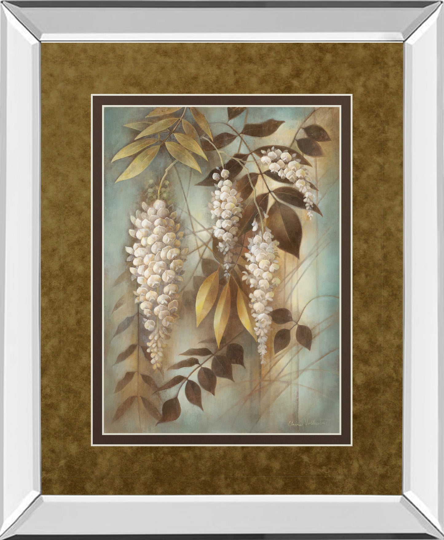 Mirrored Frame Wisteria Lane II By Eliane Volherbst-Lane