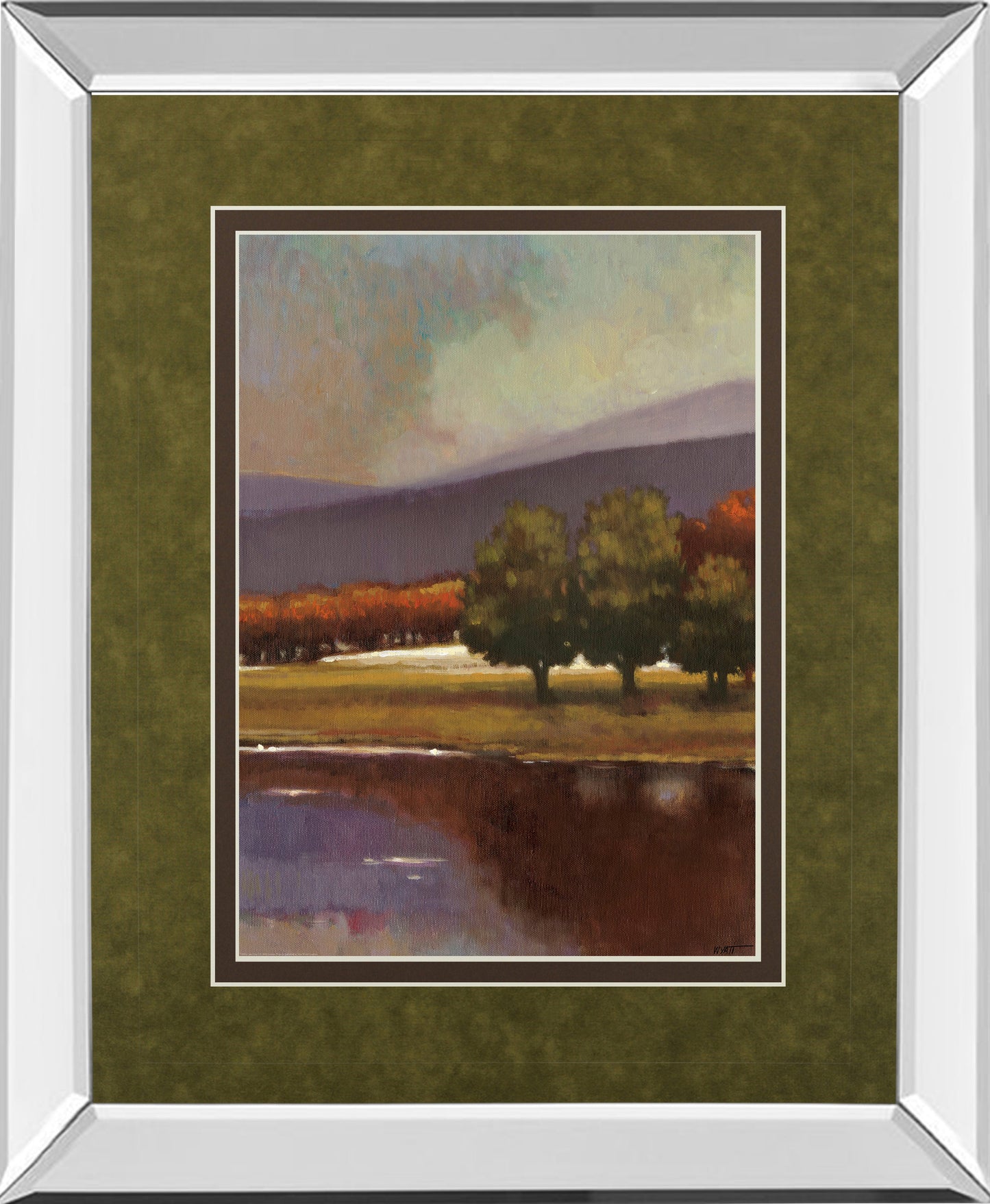 Mirrored Frame Lake View I By Norman Wyatt, Jr.
