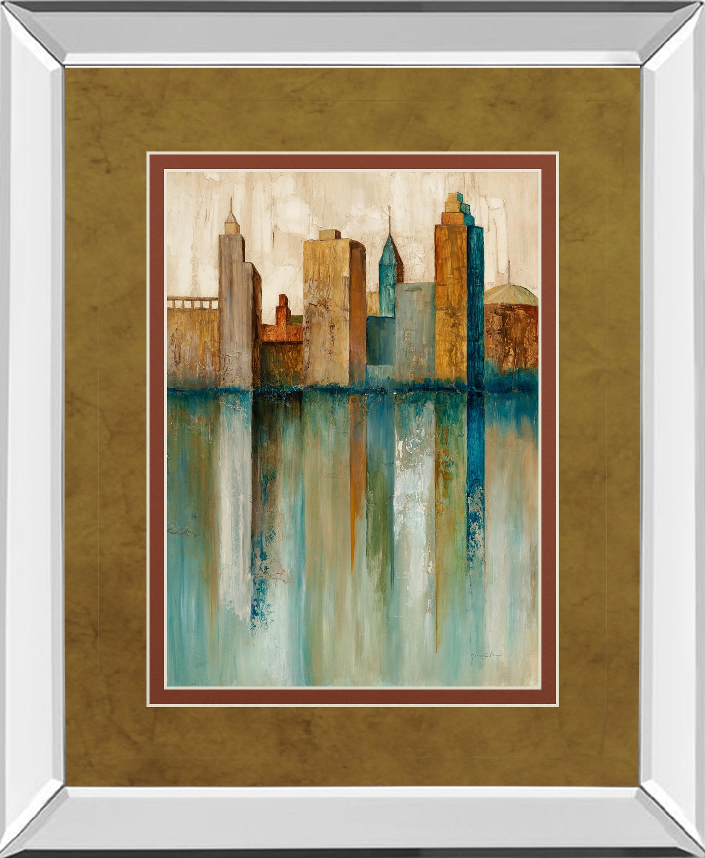 Mirrored Frame City View II By Norm Olson