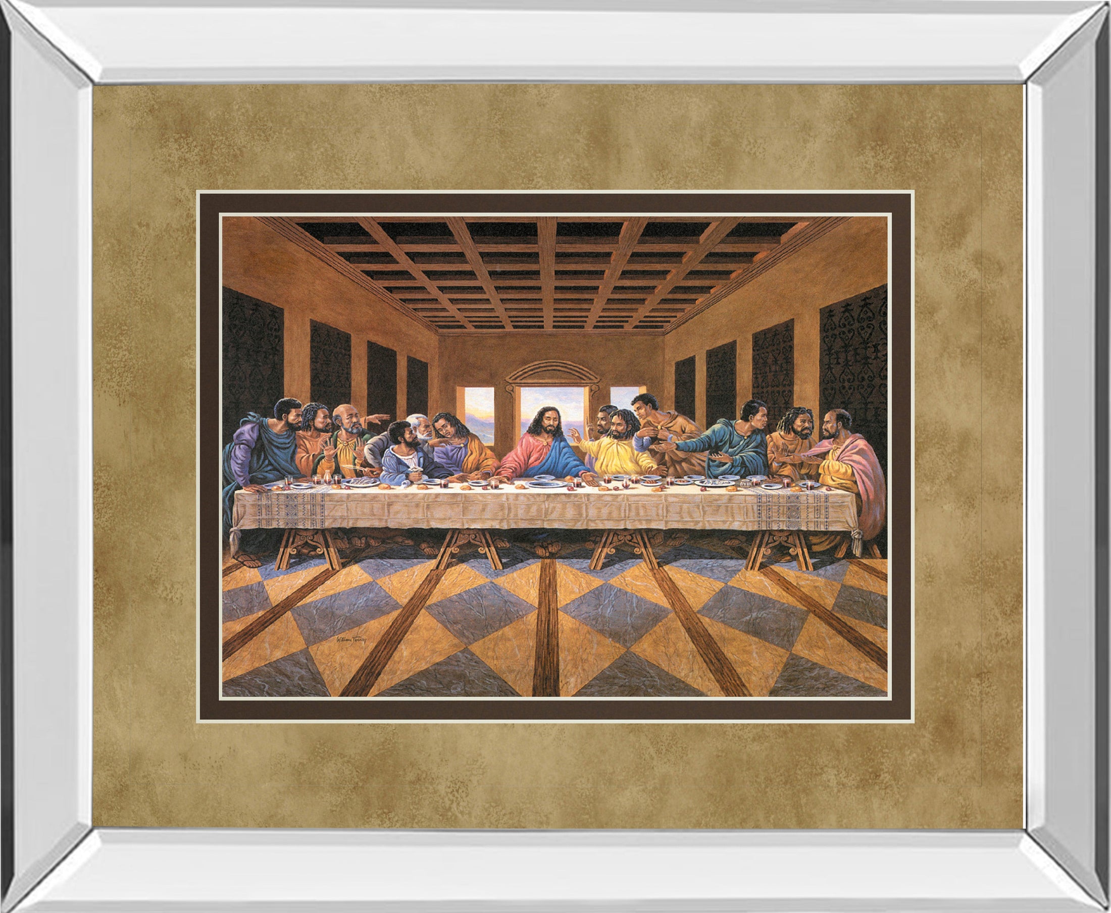 Mirrored Frame Last Supper By