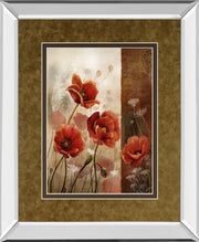 Mirrored Frame Wild Poppies II By Conrad Knutsen