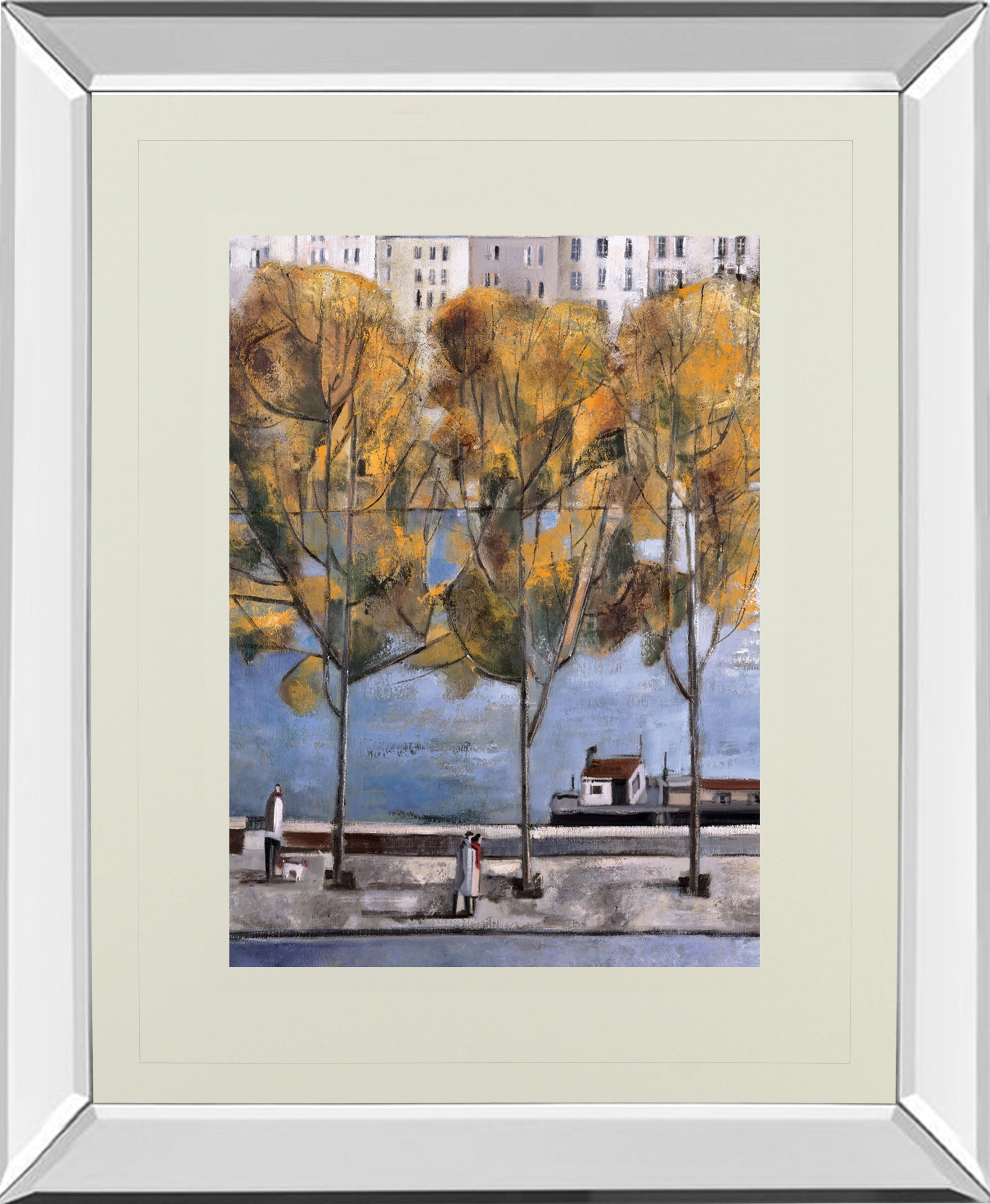 Mirrored Frame Autumn In Paris By Didier Lourenco