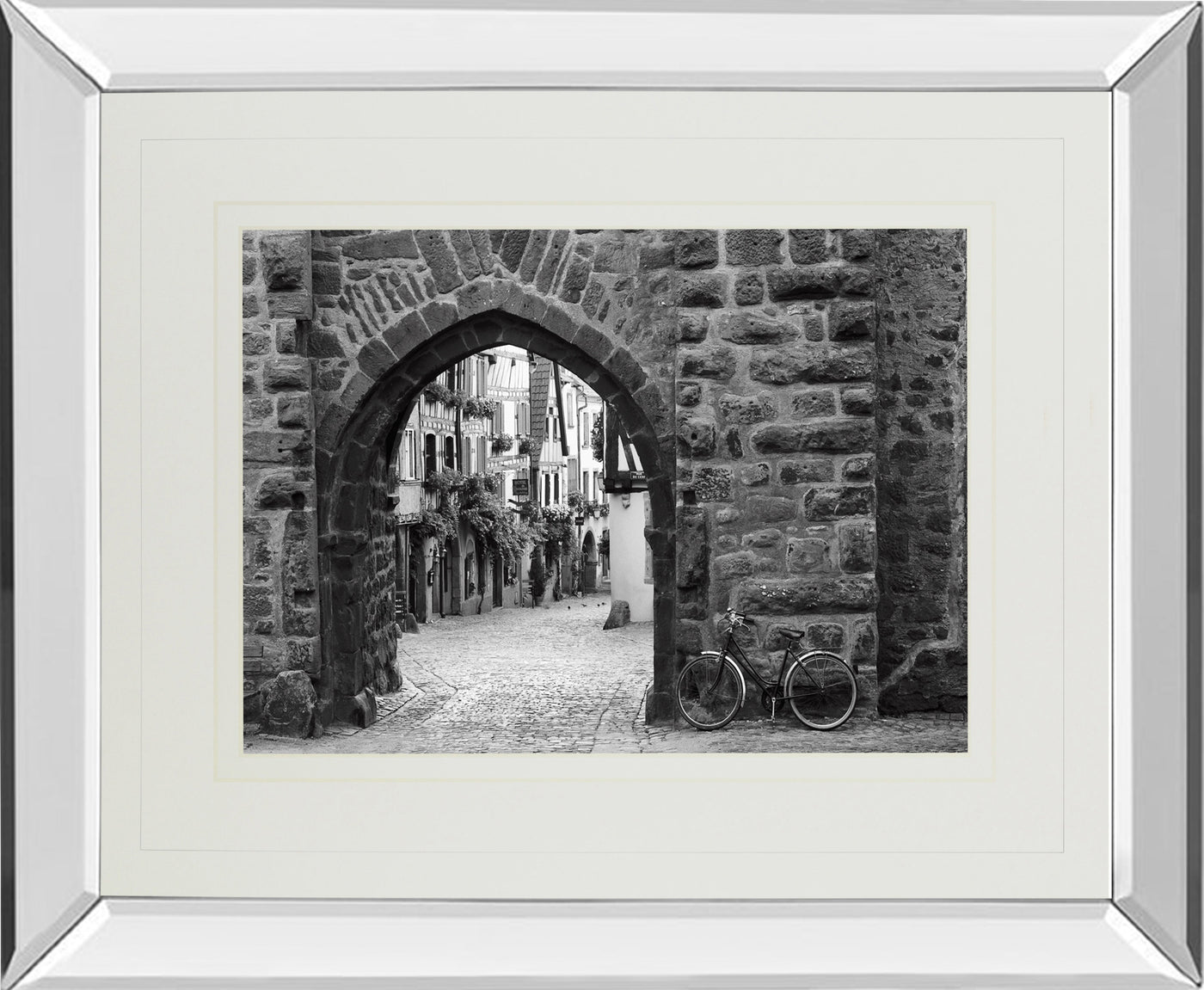 Mirrored Frame Bicycle Of Riquewihr By Monte Nagler