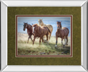 Mirrored Frame Morning Stroll By Wendy Caro