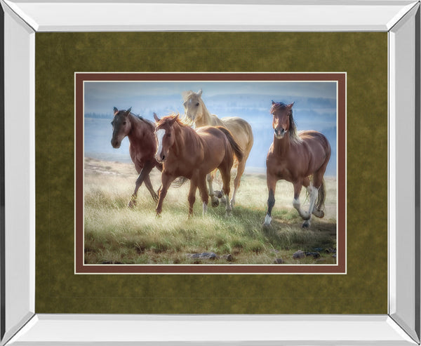Mirrored Frame Morning Stroll By Wendy Caro