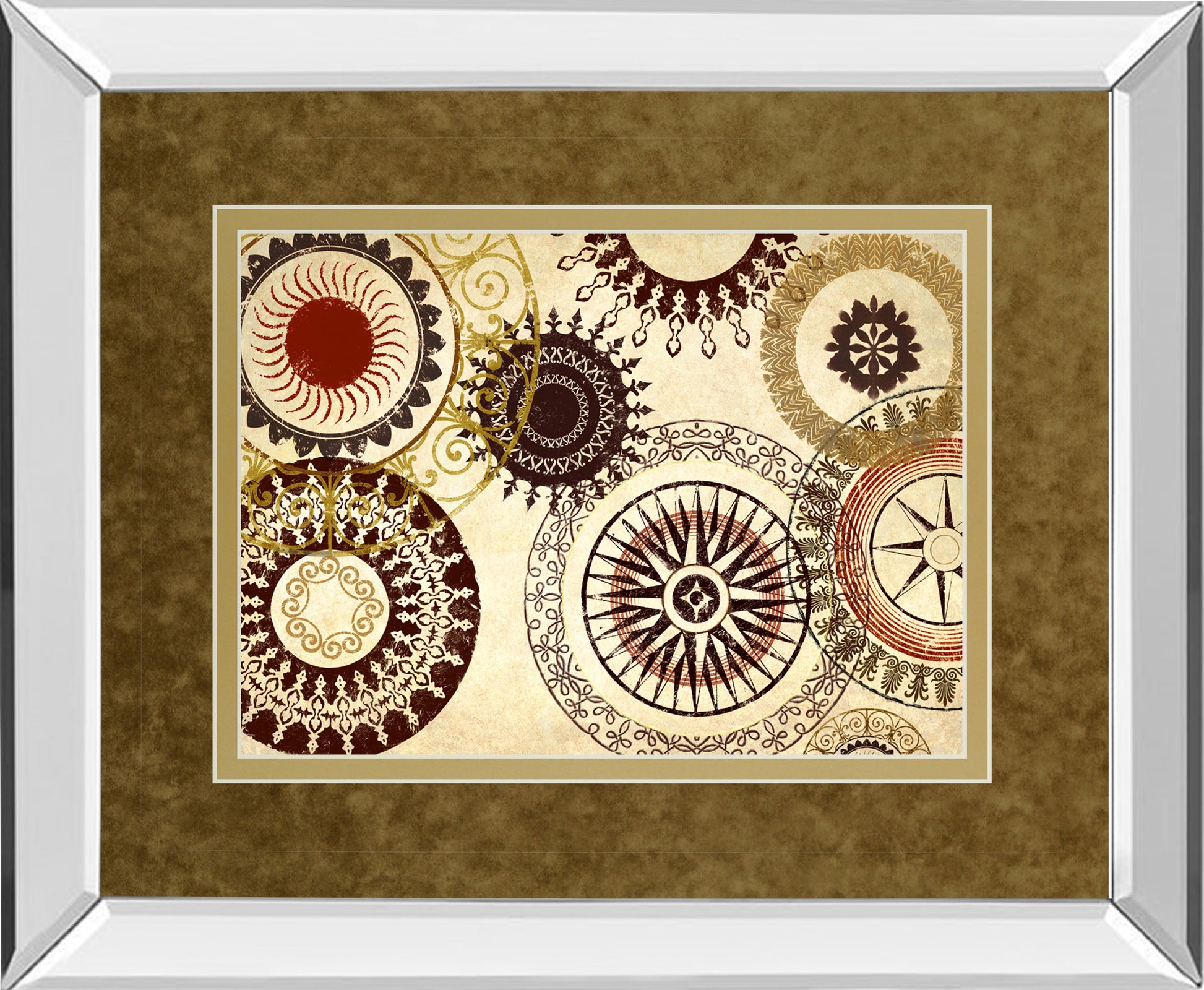 Mirrored Frame Egyptian Textile By Michael Marcon