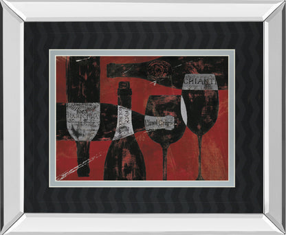 Mirrored Frame Wine Selection III By Daphane Brissonet
