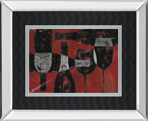 Mirrored Frame Wine Selection III By Daphane Brissonet