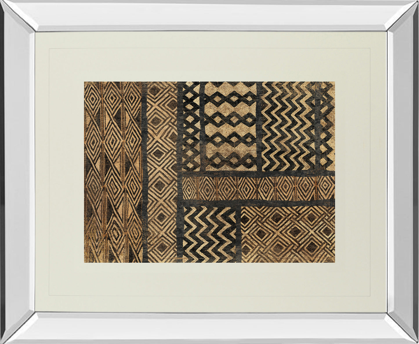 Mirrored Frame Kuba Abstract By Sue Schlabach