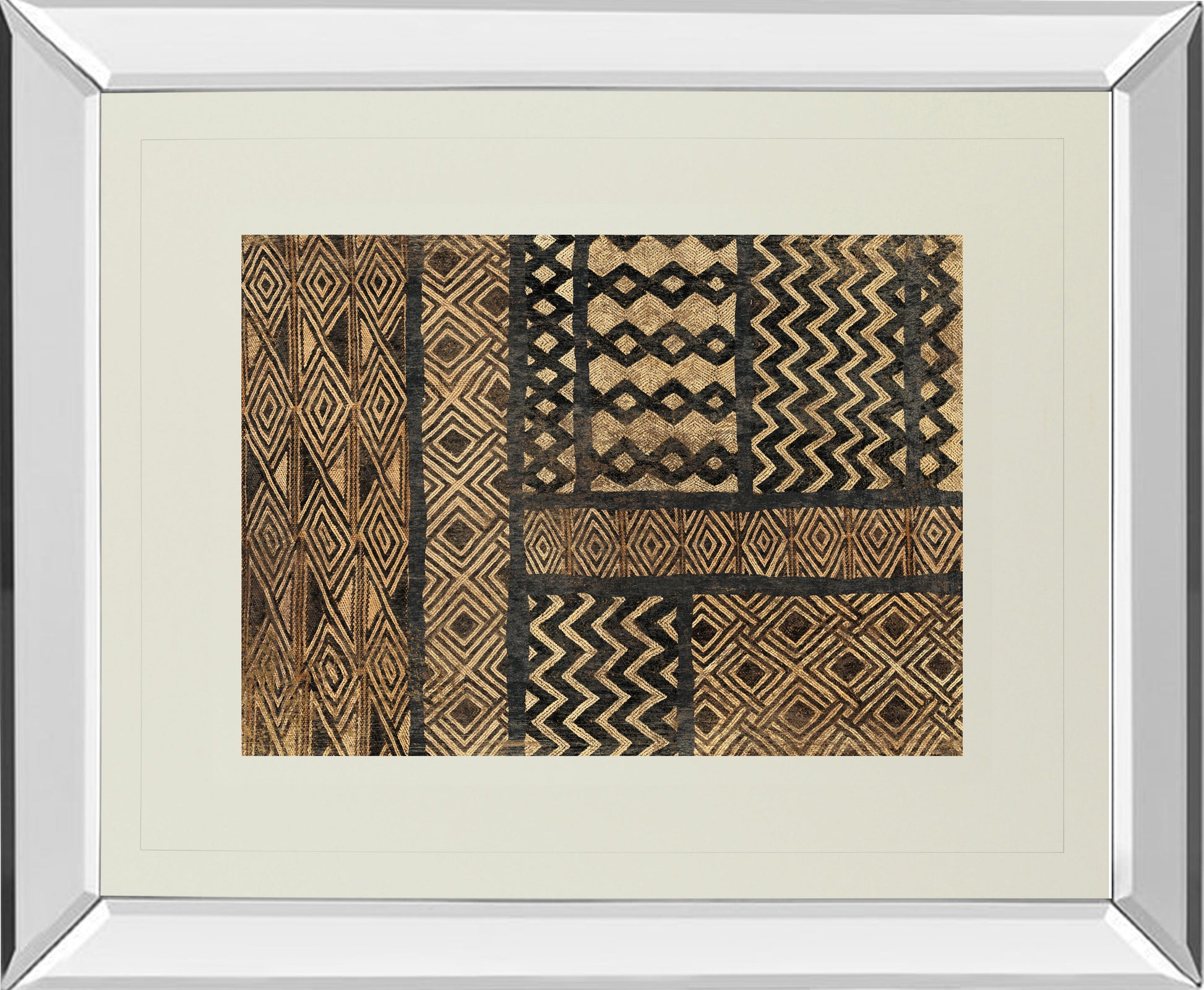 Mirrored Frame Kuba Abstract By Sue Schlabach