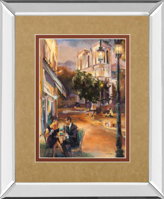 Mirrored Frame Twilight Time In Paris By Marilyn Hageman