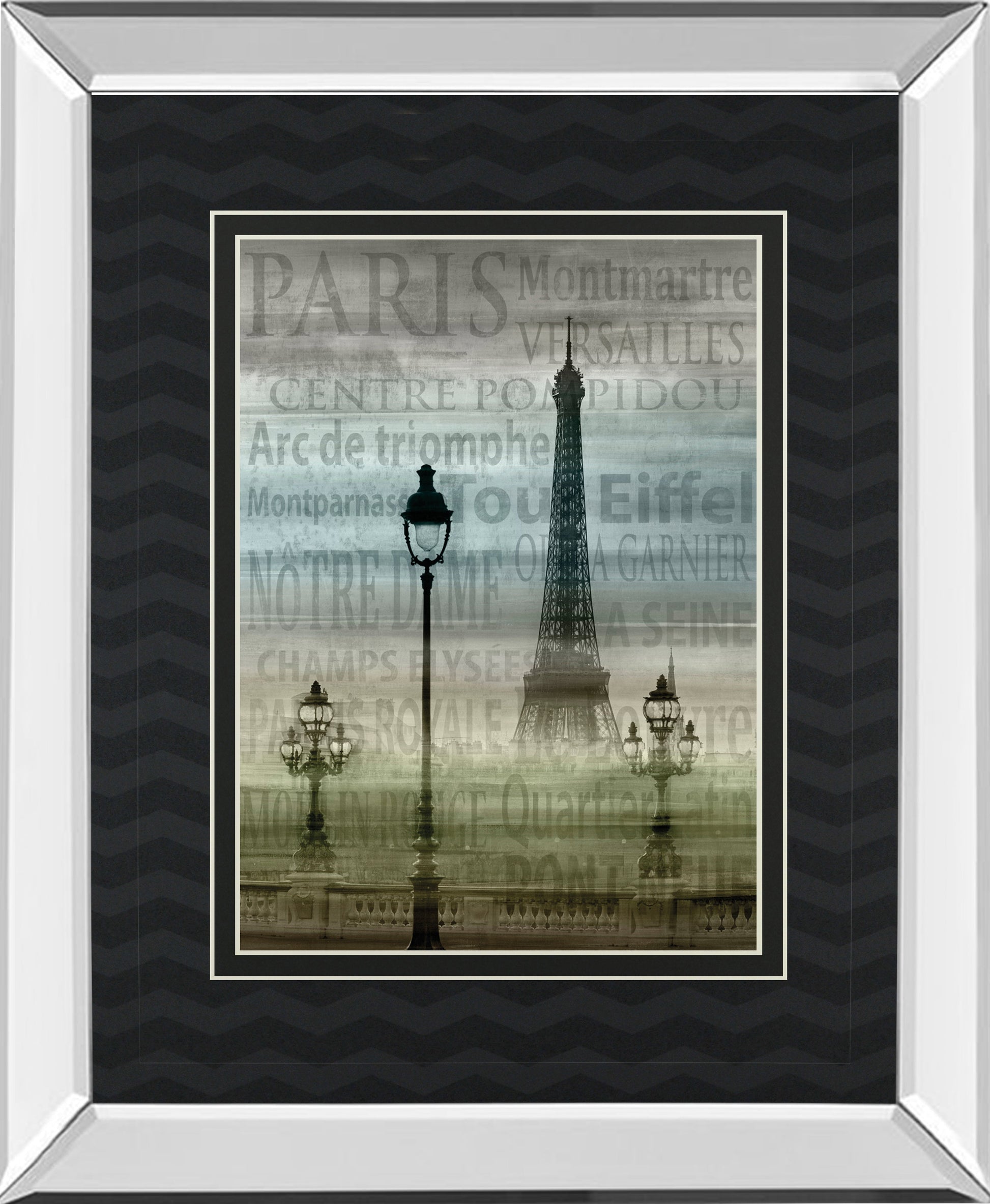 Mirrored Frame Paris 1 By Allen Lanbert