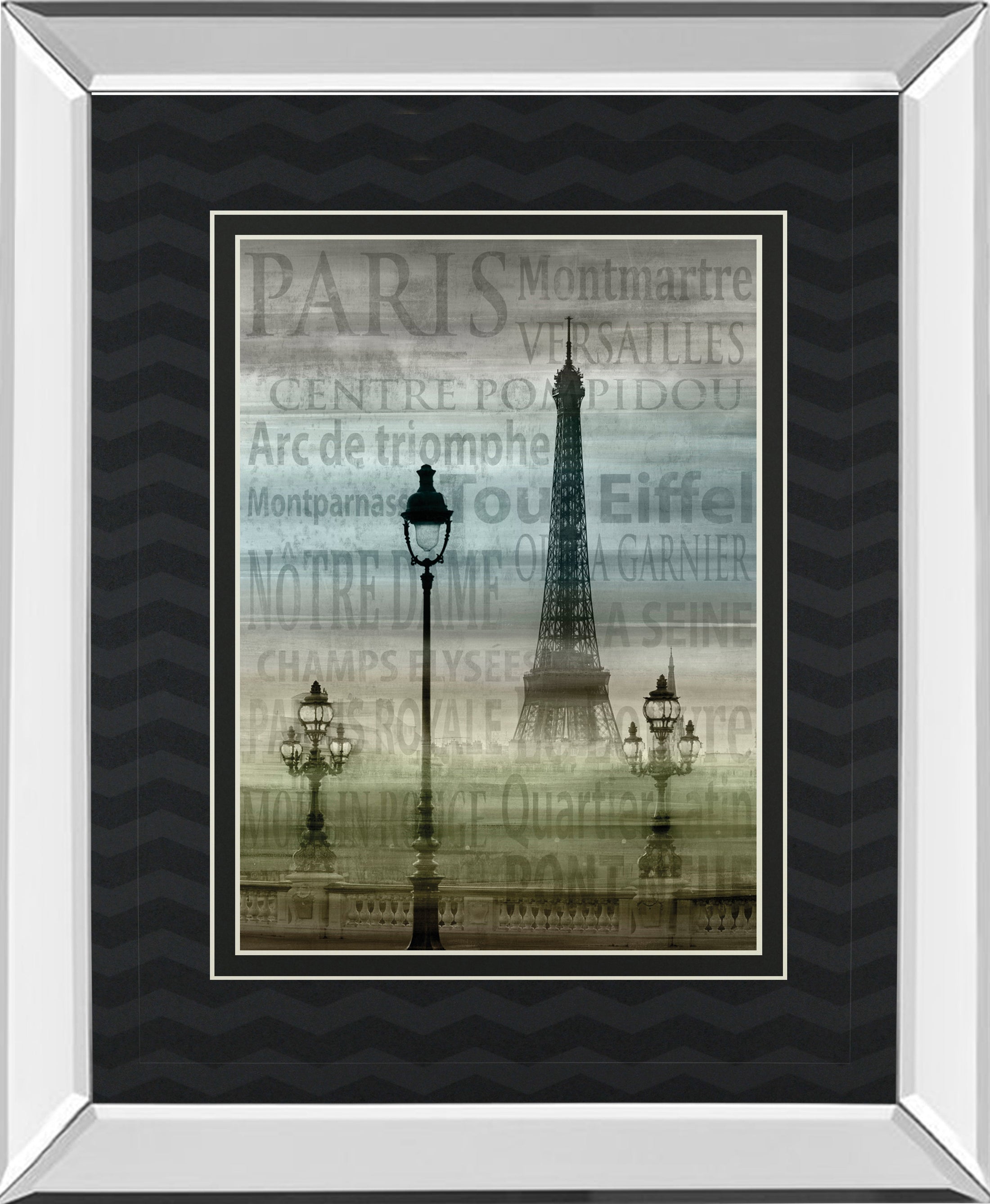 Mirrored Frame Paris 1 By Allen Lanbert