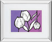 Mirrored Frame Flowers In Unity - Purple By David Bromstad