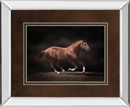 Mirrored Frame Stallion On Black By Edoma