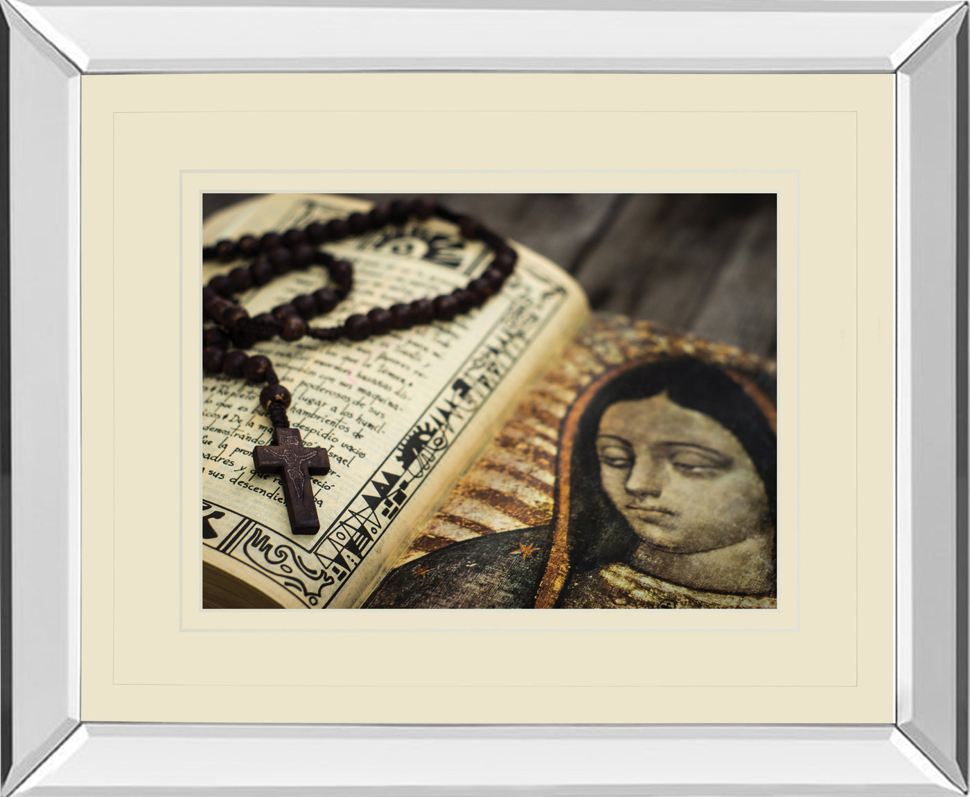 Mirrored Frame Rosary In Bible By Kbuntu